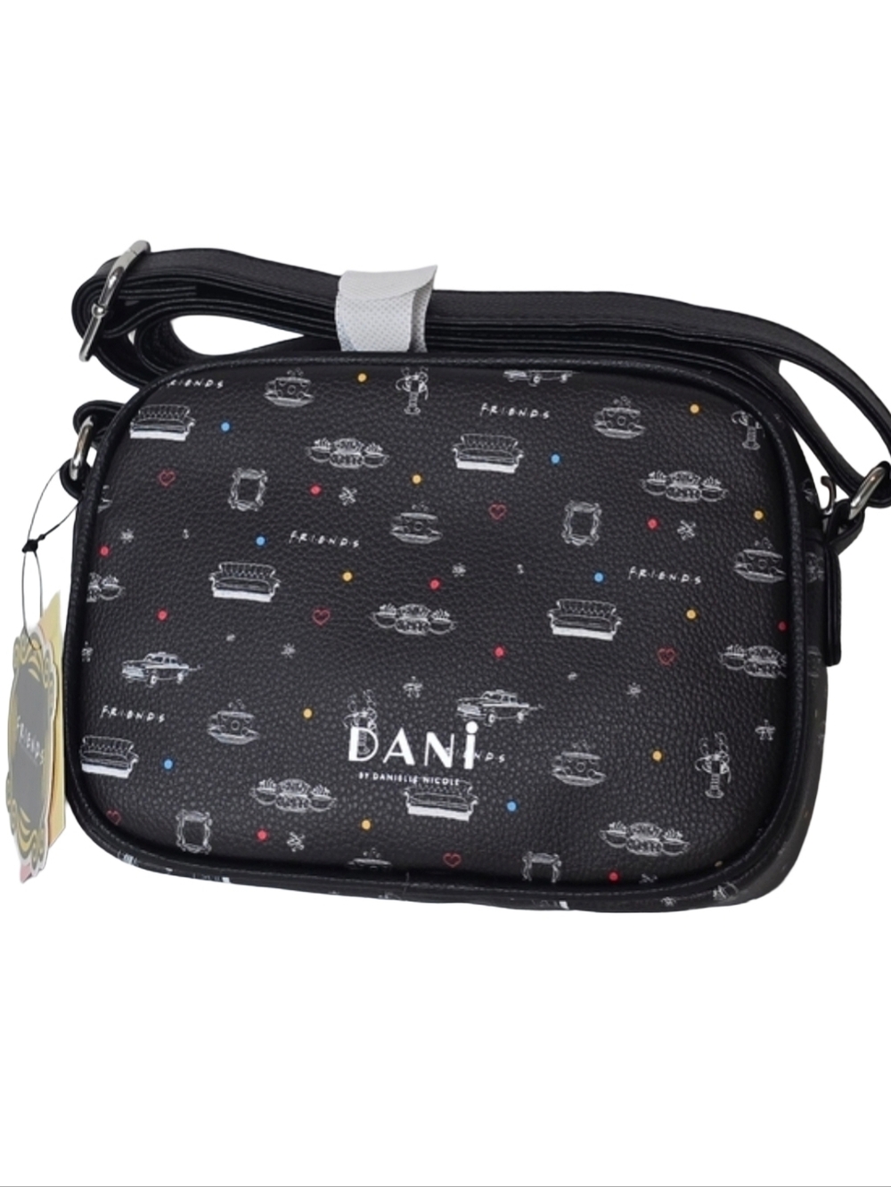 Danielle Nicole Friends Central Perk Crossbody Bag Black NWT - Picture 2 of 3
